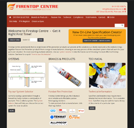 Screen shot of Firestop Centre