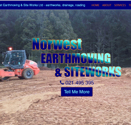 Screen shot of Norwest Earthmoving