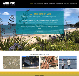 Screen shot of Air NZ Social Club