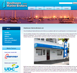 Screen shot of Westhaven Marine Brokers