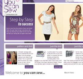 Screenshot of You Can Sew website launched